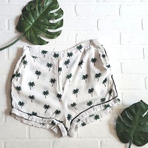 Palm tree print shorts